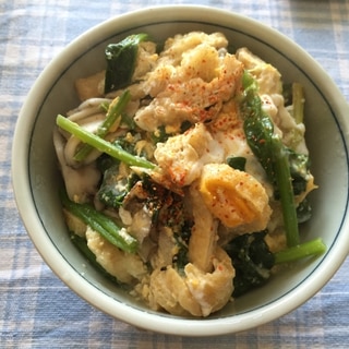 野菜の卵とじ丼